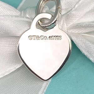 Tiffany & Co medium heart charm & clasping link 925 New in box